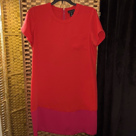 Red&Pink Colorblock Dress - Picture 1 of 3
